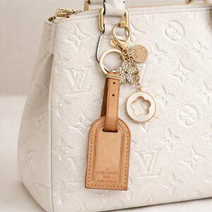 Authentic Louis Vuitton Luggage Tag with Unbranded Keycharm, Keychain, Bagcharm